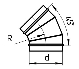 Отвод 45 град. круглый УВЗ Градирни #2